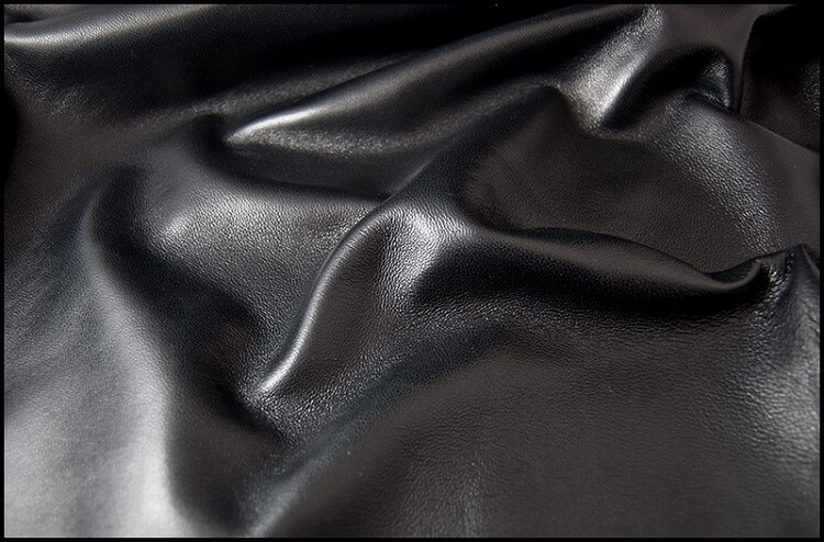 Italian Lambskin Leather Skin Hide Black Matte Mat 1.5 oz 15" x 15" Inches, 