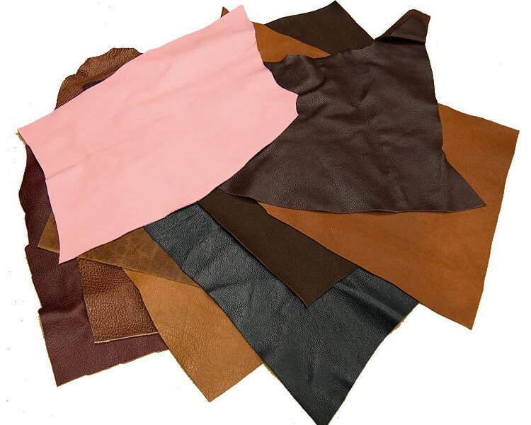  Leather Scraps Upholstery Leather (2.5 LB) & 1